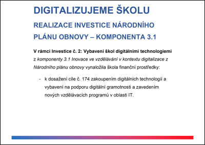 Digitalizujeme školu